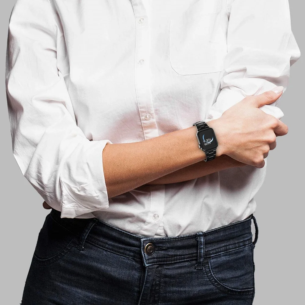 

narrow thin bands for apple watch series 5 4 44mm 40mm band for iwatch 3 42mm 38mm strap women men business bracelet correa