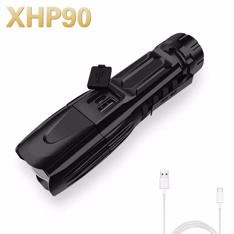 Яркий Перезаряжаемый светодиодный фонарик XHP70.2 XHP90 мощный супер