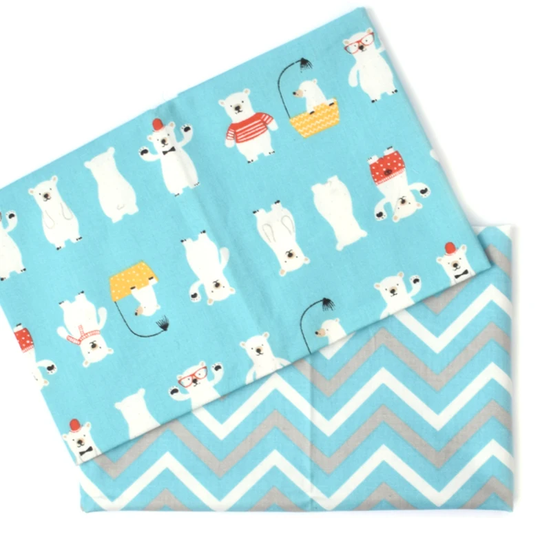 100% хлопок саржевая ткань с принтом медведя для самостоятельного шитья простыня