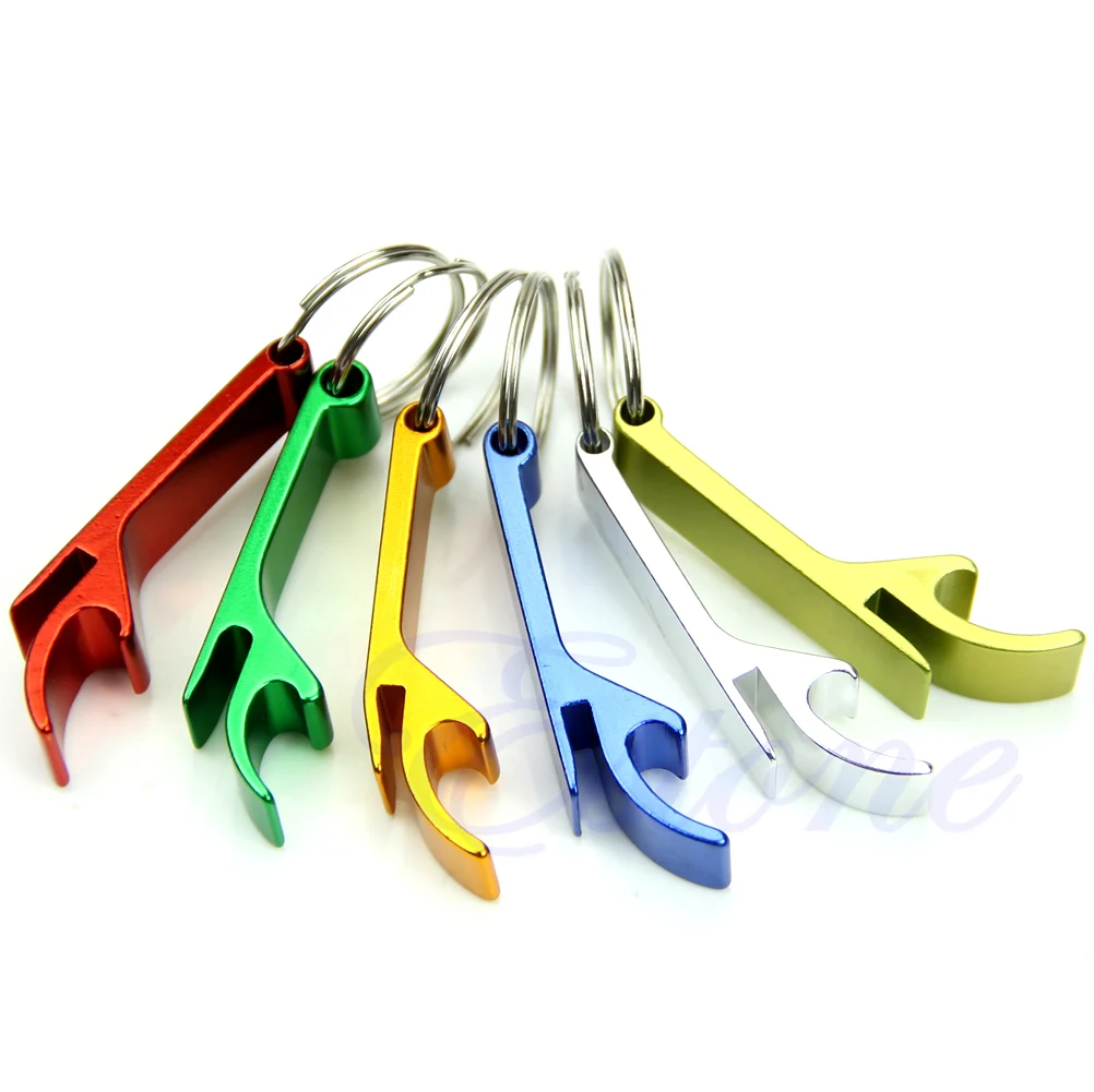 

P82C Key Chain Beer Bottle Opener Small Beverage Key Ring Claw Bar Pocket Tool