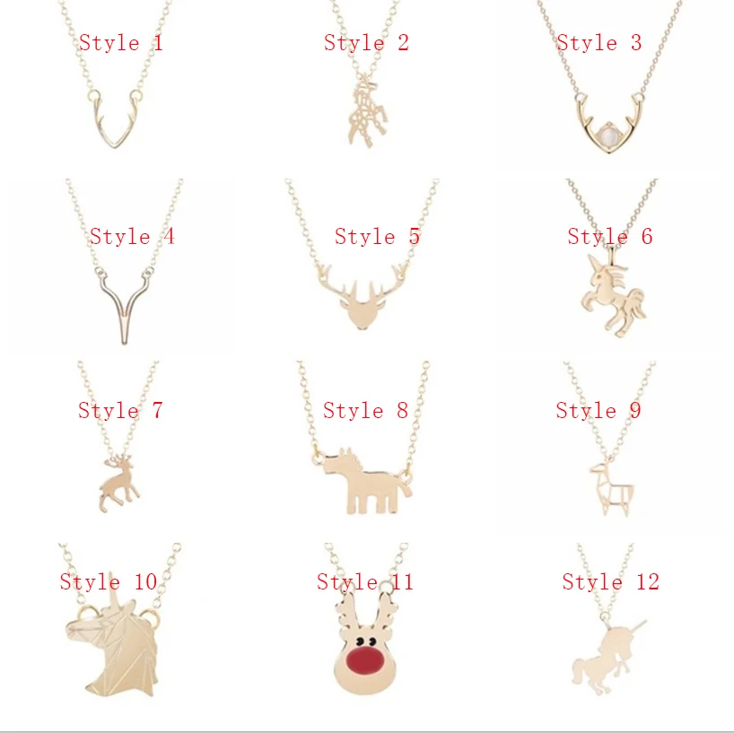 Чандлер 1 шт. олень рога кулон ожерелье Рог Единорог Сика Бэмби животное модное