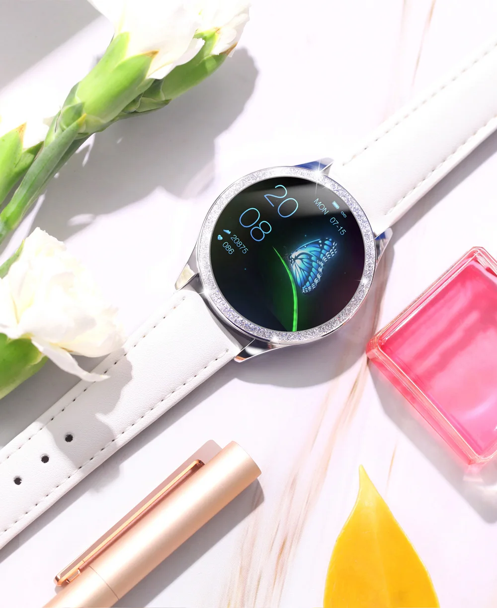Bluetooth Смарт часы женские полный экран Поддержка SIM tf-карты Smartwatch монитор сердечного ритма спортивные часы для IOS Andriod KW20