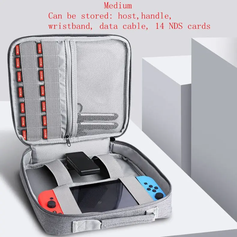S/M/L водонепроницаемые сумки для хранения переключателей для nintendo Switch игровые консольные аксессуары дорожная сумка для NS защитный чехол-серый