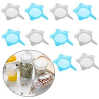 silicone can covers small silicone stretch lids 10pcs silicone jar lids food safe lids for yogurt jars bowls 2 6 inch