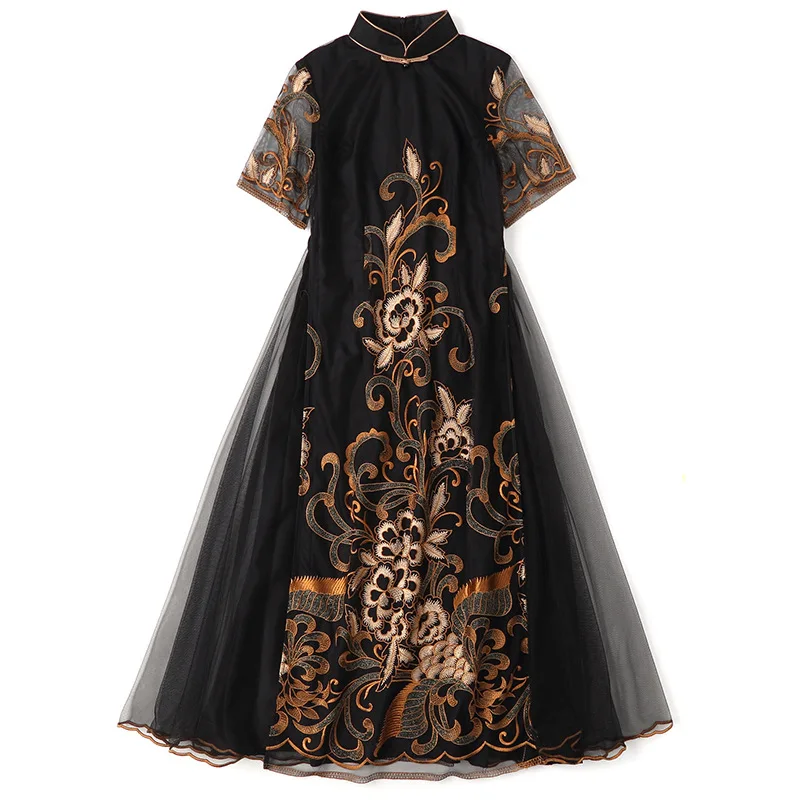Традиционные китайские женские вечерние платья Cheongsam элегантные Qipao с рукавом до