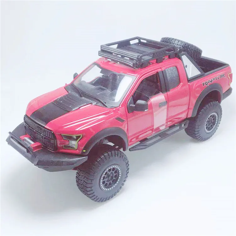 Высокое качество 1:24 Ford F150 звукосниматель Раптора сплава Модель автомобиля, коллекция моделирования и подарочный металлический внедорожный модель