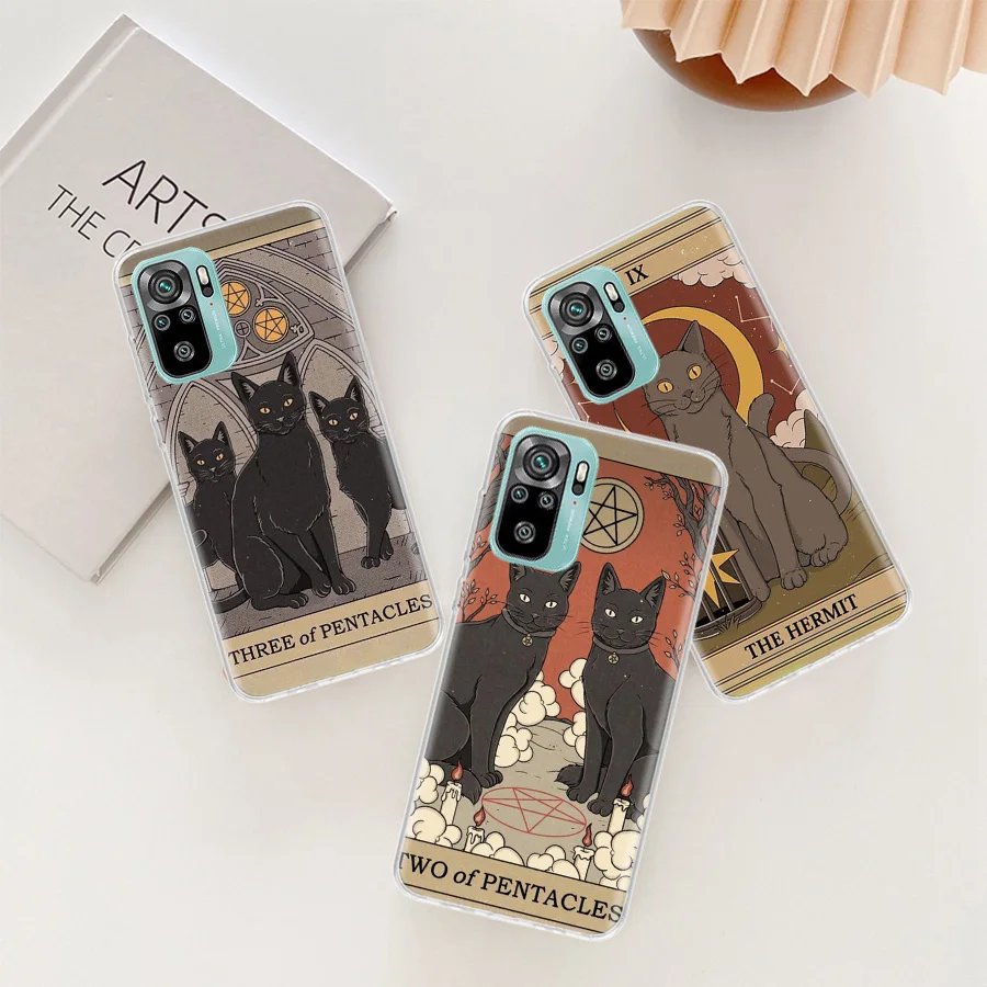 

The Empress Tarot Cat Art Print Phone Case For Xiaomi Mi 12 Pro 12X 11 Lite Ultra 11i 11T 10 10T 9T 9 8 6X 5X Cover Case Soft Co