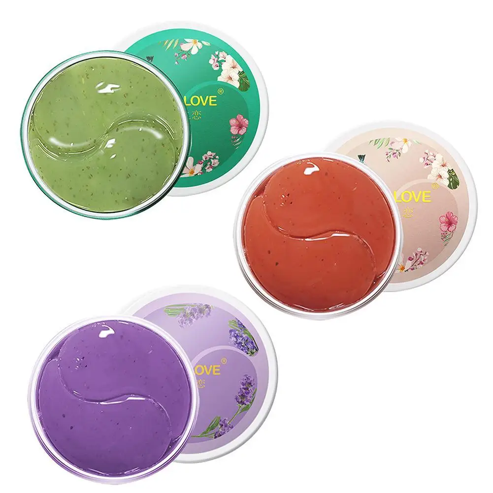 

60pcs Collagen Eye Mask Seaweed Green Algae Eye Patches For Dark Circle Hydrating Eye Pad Anti-Wrinkles Nourishing