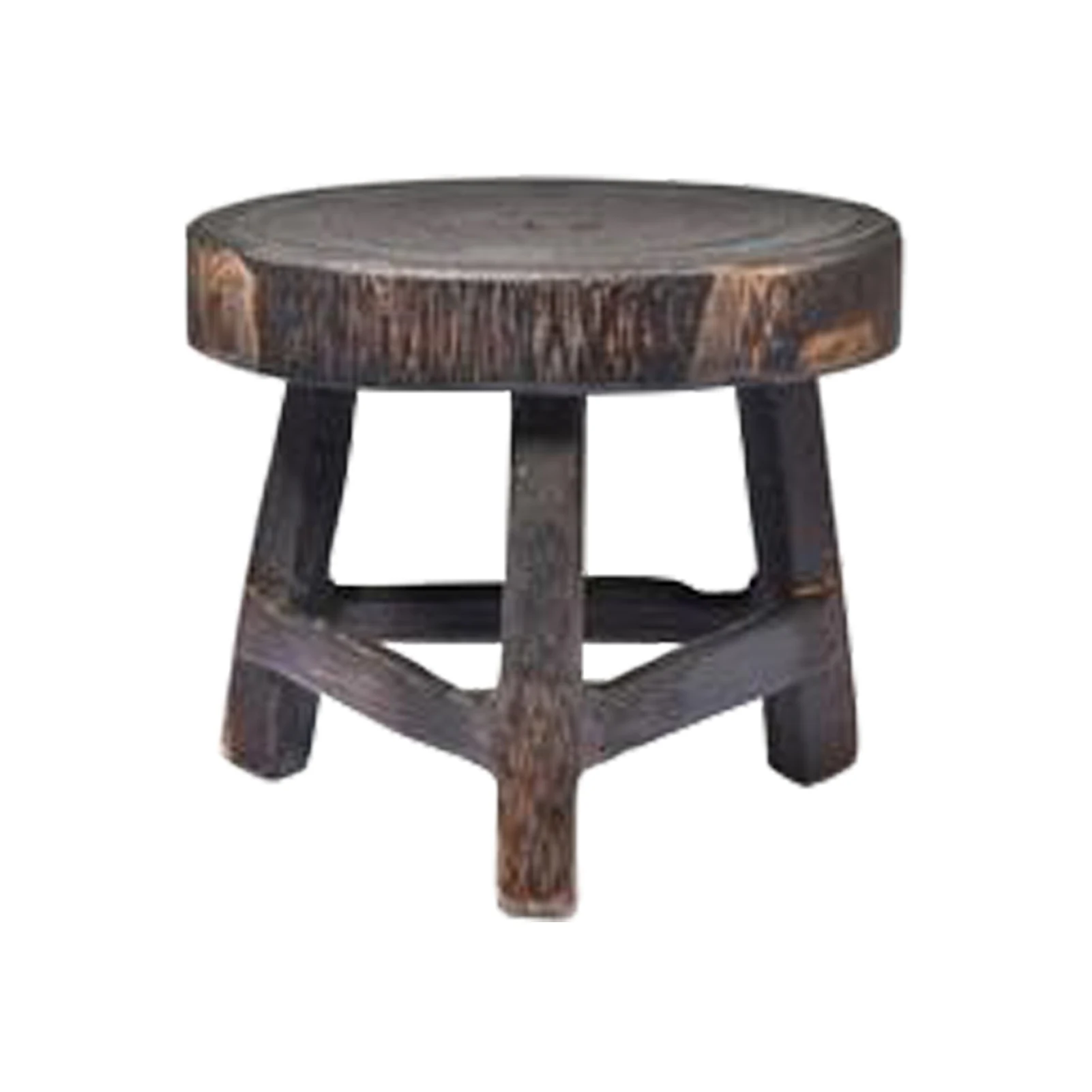 

Outdoor Round Bench Bonsai Flower Pot Stand Home Decor Stool Garden Retro Solid Wood Balcony Indoor Plant Display Rack Courtyard
