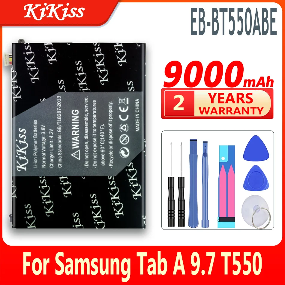 

9000mAh EB-BT550ABE Rechargeable Tablet Battery For Samsung Galaxy Tab A 9.7" SM-T550 SM-P550 P555C T555C T555 P351 T555 Battery