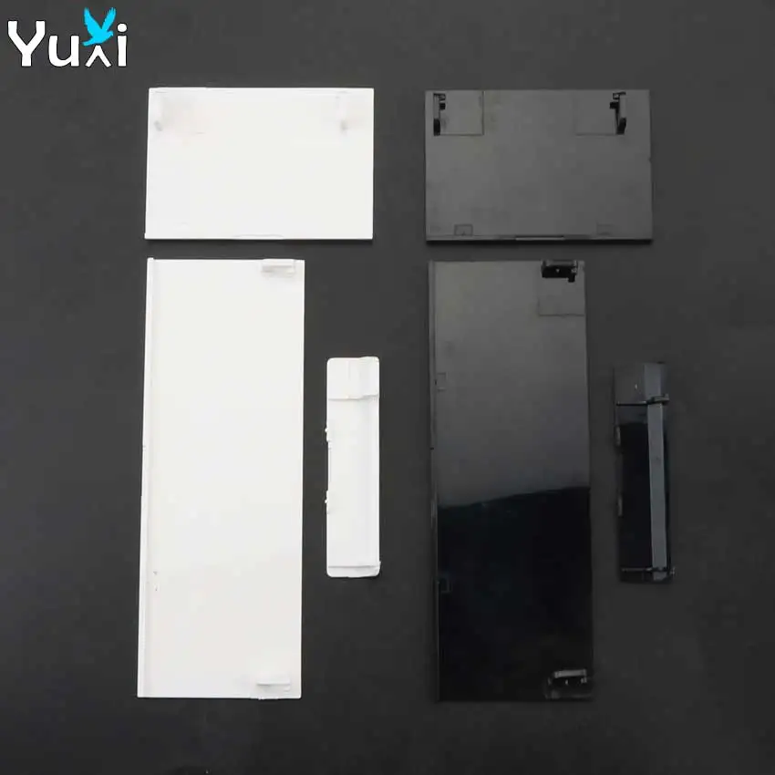

YuXi Memeory Card Door Battery Back Door Cover Lids Shell 3 in 1 Replacement For Wii Console Black/White