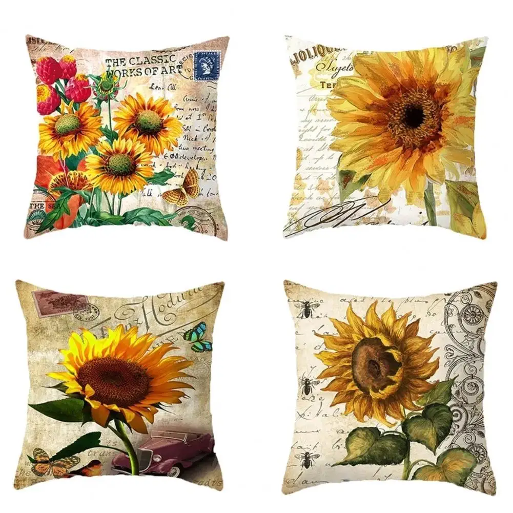

Breathable 4 Pcs Fashion Skin-friendly Soft Pillowcases Reusable Pillowcases Sofa Decor for Couch