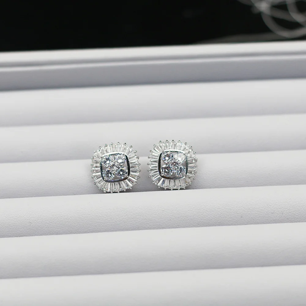 MADALENA SARARA Vintage Queen Elegant S925 Needle earrings AAA Zircon Inlaid Big CZ zircon Quess Style MD-WR01354 | Украшения и
