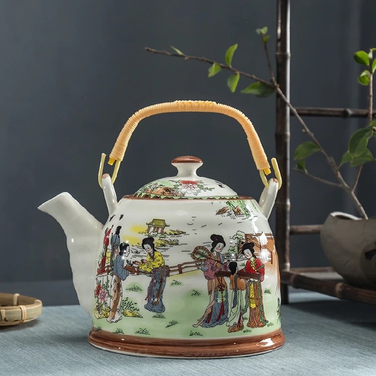 Керамический чайник, кухонный вареный чай, керамический чайник, фарфоровый чайник, много цветов на выбор