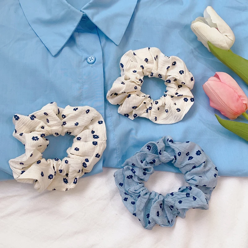 

Резинки для волос с цветочным принтом, модные аксессуары для волос, Женская повязка для волос, милые резинки для волос, милые головные уборы