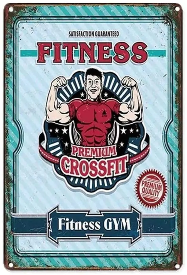 

Винтажный металлический знак, жестяной знак, для фитнеса, спортзала, дома, бара, клуба, паба, настенные декоративные знаки 12x8 дюймов