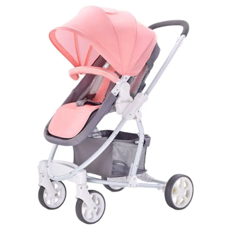 

High landscape stroller two-way pushable children's trolley can sit and recline baby folding shock-absorbing pram