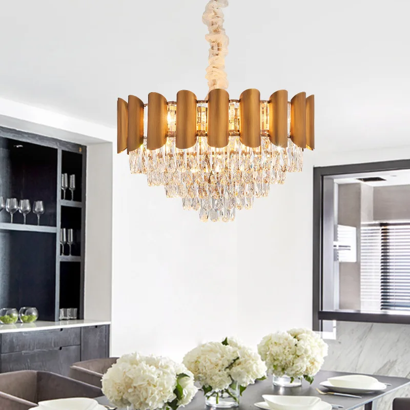 Современные хрустальные люстры освещение для украшения спальни роскошная