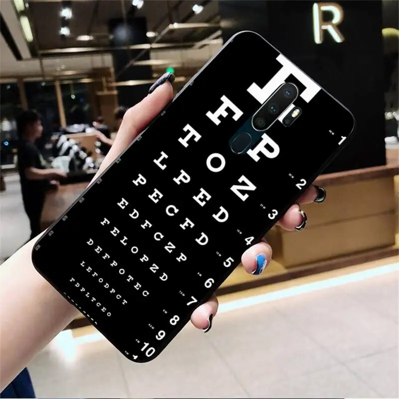 HPCHCJHM Vision Test Chart модный шикарный Милый чехол для телефона Oppo A5 A9 2020 Reno2 z Renoace 3pro