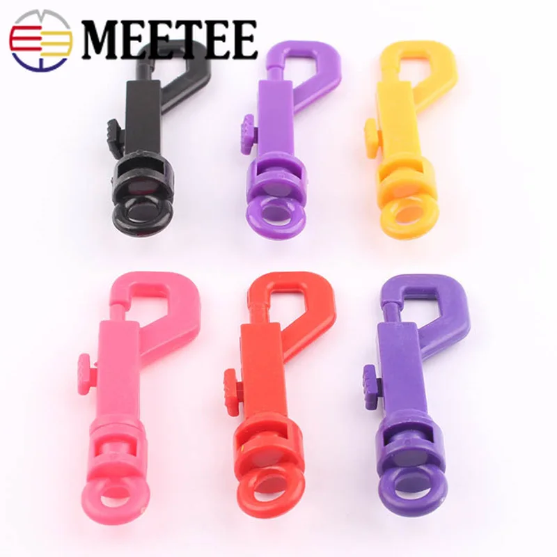 Meetee 10/30 шт. 7 см пластиковая резиновая Пряжка пружинный вращающийся подвесной