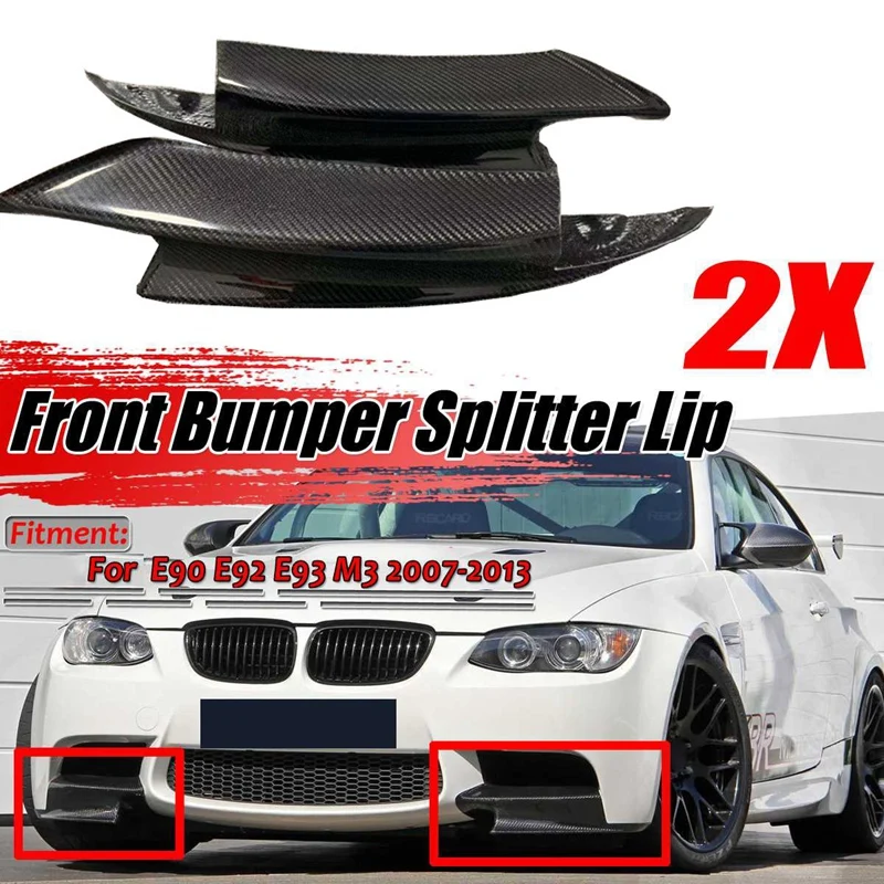 

Передний бампер из углеродного волокна, угловой диффузор для губ, сплиттер, спойлер, защита от царапин для-BMW E90 E92 M3 2008-2014