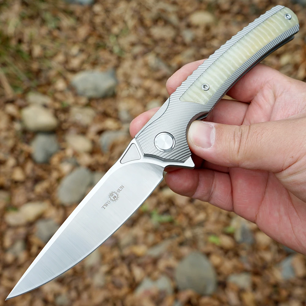 TWOSUN ножи S90V лезвие складной карманный нож тактический охотничий открытый