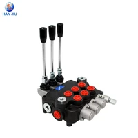 3 spool 80 liter monoblock directional control valve spring control 80lmin