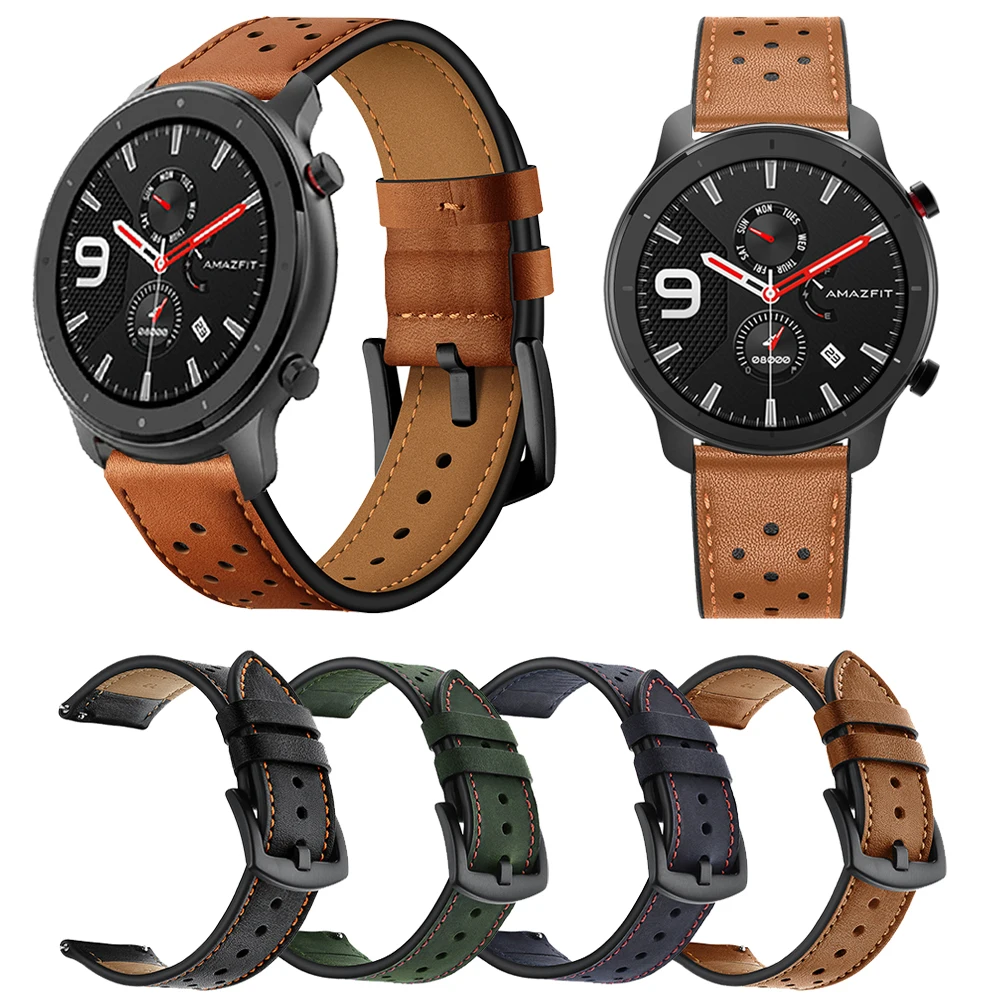 

22mm Leather Bracelet strap for Samsung Gear S3 Classic / Frontier / Gear 2 R380 / Neo R381 / Live R382 Watchband accessories
