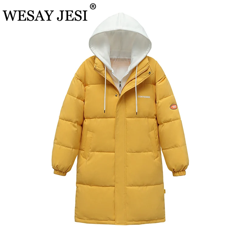 

WESAY JESI Winter Jacket Women Hooded Parka Cotton Padded Commuter Candy Color Sweet Girl Warm Outwear Sweet Lady Jacket Coats