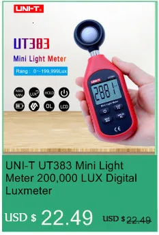 UT333BT цифровой измеритель влажности UT363BT мини Анемометр UT383BT осветитель UT353BT цифровой измеритель звука/Подключение Bluetooth