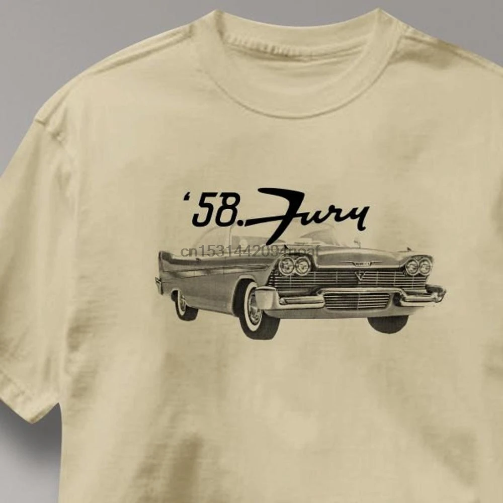 Plymouth 1958 Fury Классическая машинка автомобиль футболка мужская женская Молодежная