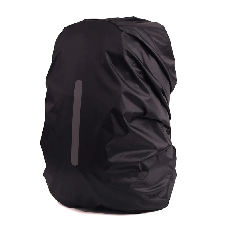 Рюкзак Светоотражающий с защитой от дождя водонепроницаемая черная сумка для