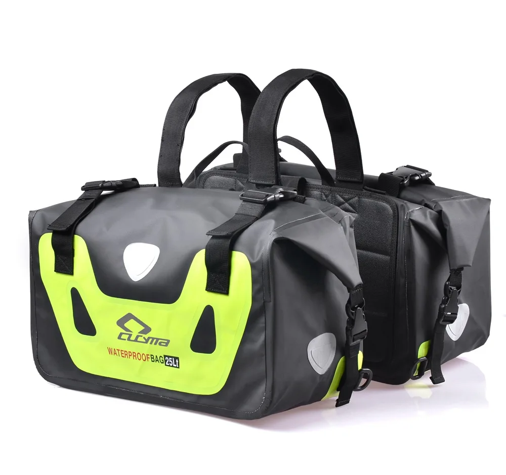 Enlarge 56-75L waterproof  luggage bags New arrival Motorbike Motorcycle waterproof saddle bags  high quality outdoor travel