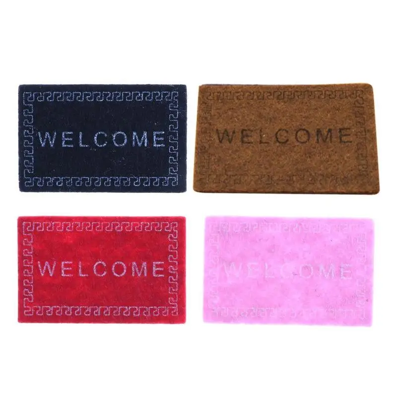 1:12 украшение для кукольного домика миниатюрный Коврик двери приветственный