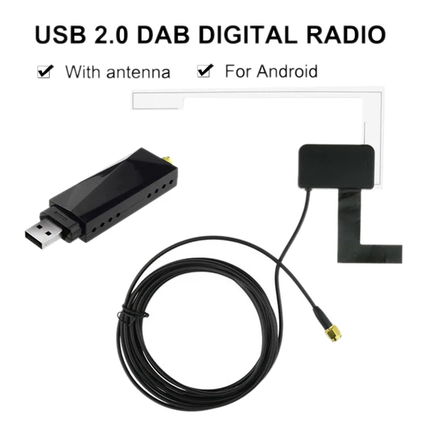 Автомобильная антенна DAB с USB-адаптером приемником для Android 4 5 1 6 0 7 Автомобильный