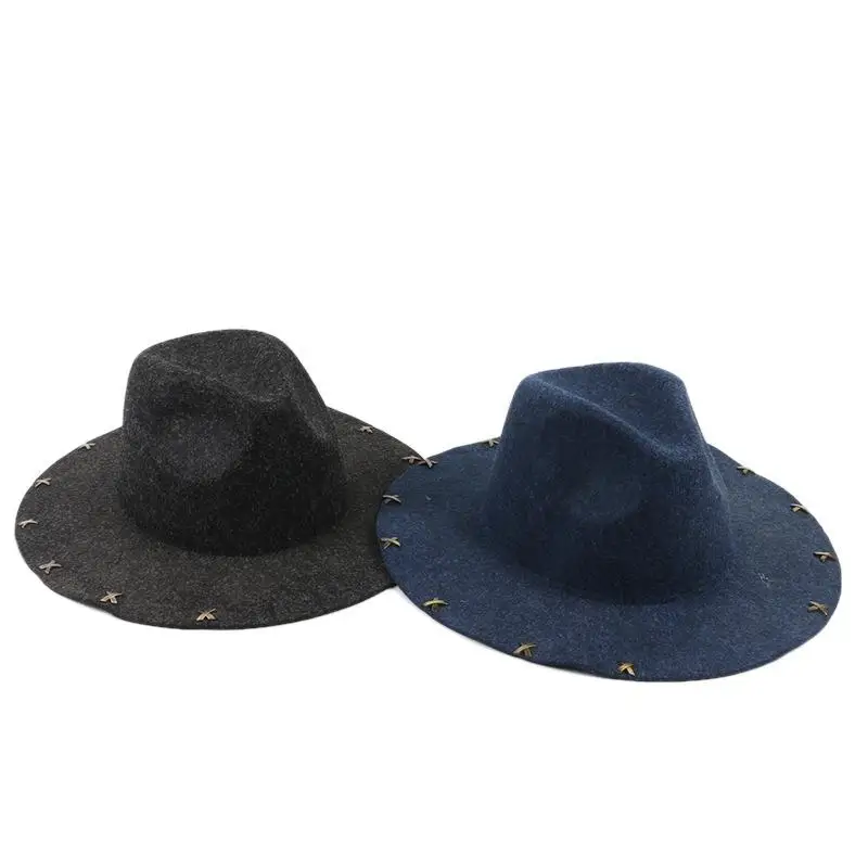 DSstyles новый стиль Персонализированная шерстяная джазовая шляпа шерстяной