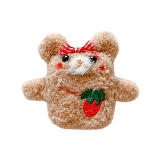 

2021new Cute Winter Wireless Plush Dog Bluetooth Wireless Headset Set Soft Cover for Airpods Earphone Protective Anti-drop Cases