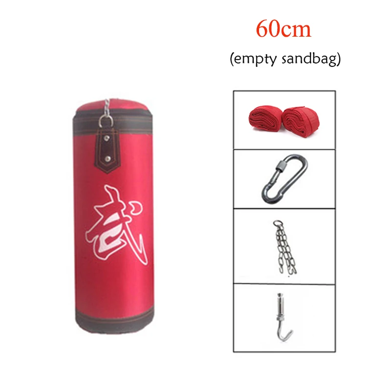 60cm-handwraps 60 см-150 см боксерская сумка для тренировок фитнес ММА боксерская сумка спортивная кикбоксерская сумка с песком Муай Тай боксер Тренировочный Набор пустой - Цвет: 60cm-handwraps