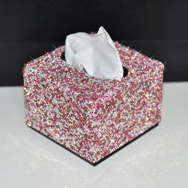 Квадратная коробка для салфеток Кристальный чехол кожаная бумажная полотенец