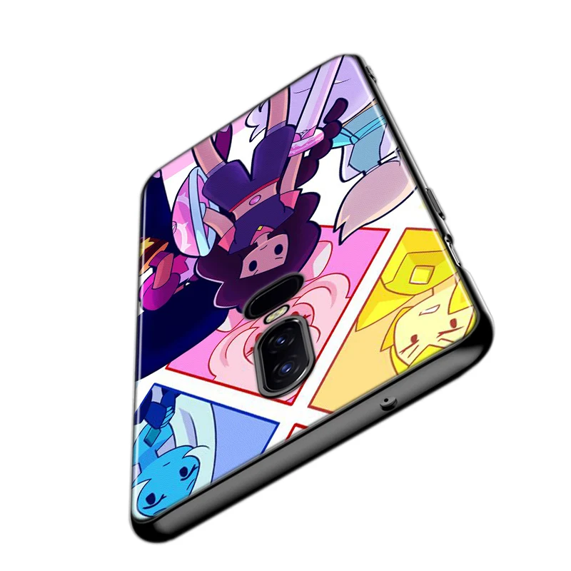 

Black Silicone Cover For OnePlus 8 Pro Shell Cartoon Steven Universe For OnePlus 5T 6 6T 7T 7 Pro Phone Case