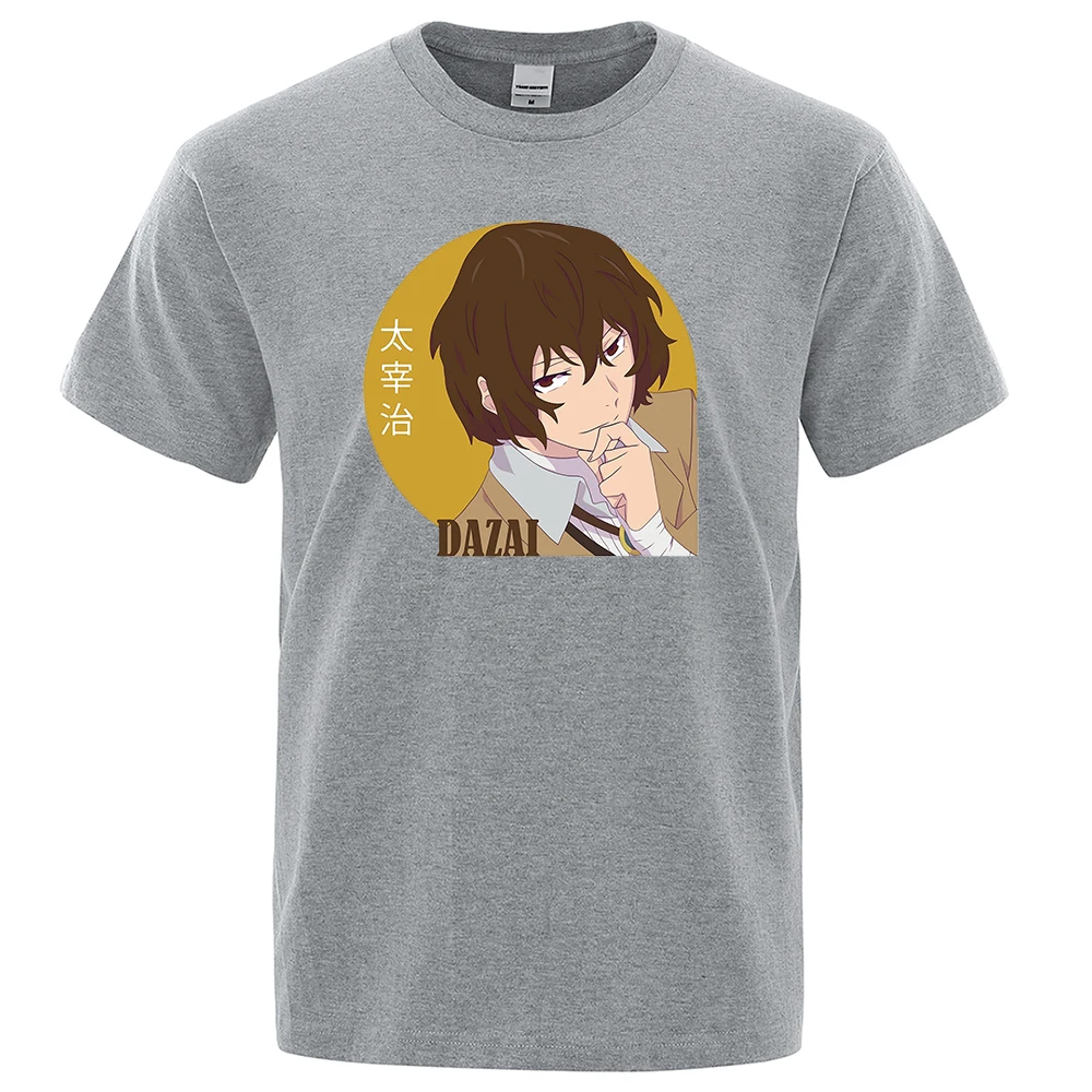 

Anime Osamu Dazai Print T Shirt Men Comfortable Slim Fit Tees Oversized Vintage Short Sleeve T-Shirt