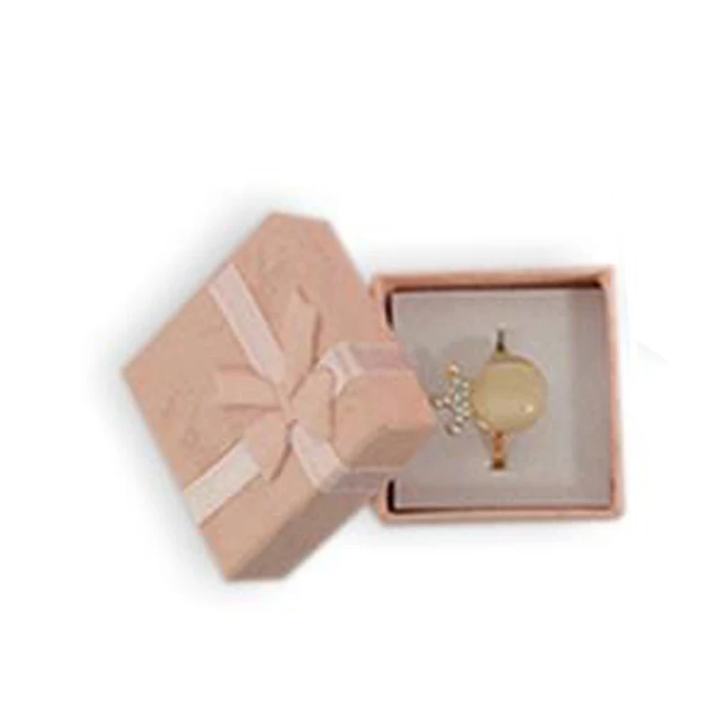 Pink 4X4CM 3 размера 19 цветов бумажная лента ожерелье серьги кольцо посылка Коробка Цветочный 4*3 см 5*5 см 5*8 см органайзер для хранения ювелирных изделий Подарочная коробка - Цвет: Pink 4X4CM