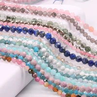 natural stone beaded faceted loose bead tourmaline small beads for jewelry making diy necklace bracelet accessories 2 3 4mm