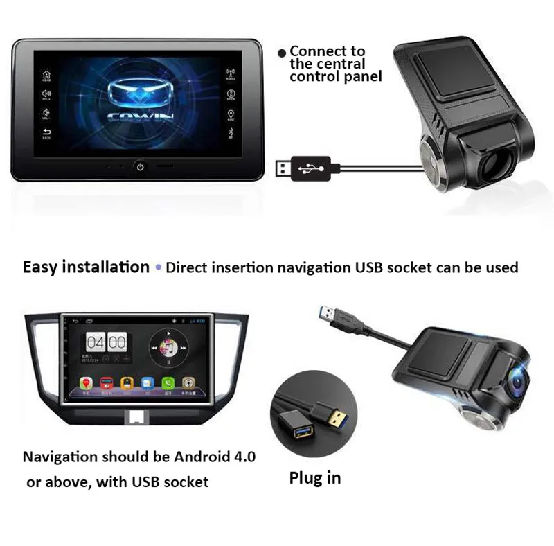 TOSPRA S500 ADAS Mini Car DVR камера Full HD LDWS Авто Цифровой видеорегистратор для Android