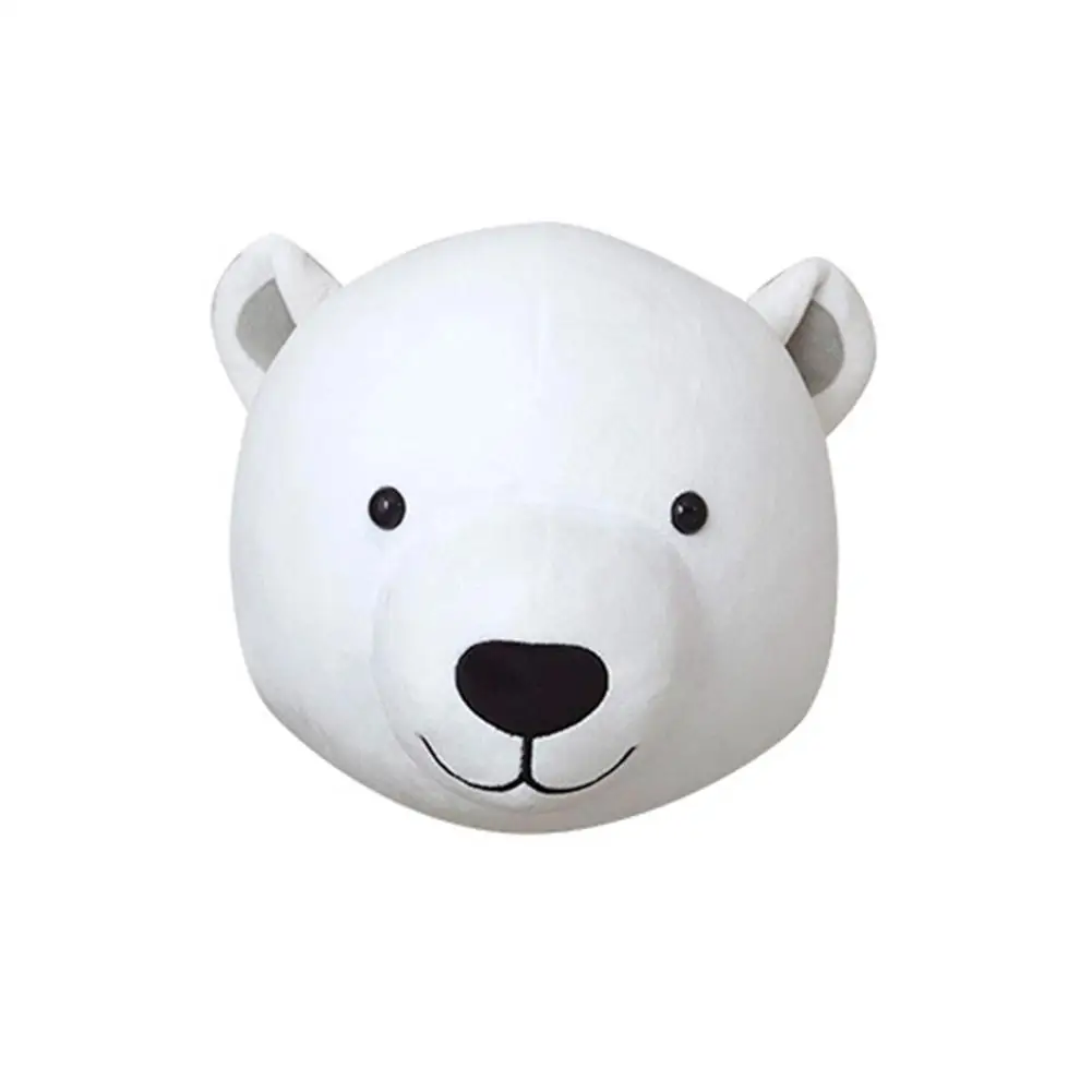 Baby Room 3D Animal Head Wall Mount Bear/deer/elephant Hanging Toys Kids Plush Toy Decoration | Игрушки и хобби