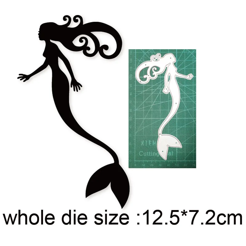 

Beauty Woman Mermaid New 2021 Metal Cutting Dies for Scrapbooking Paper and Card Making Decorative Embossing Die Cut Craft dies