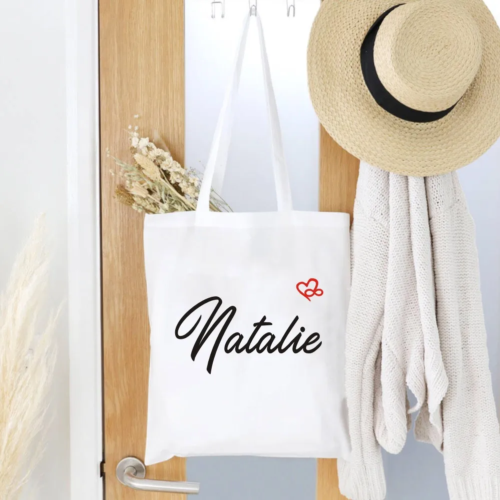 

Personalized Tote Bags Unique Custom Name Shopping Storage Handbag Birthday Bridal Party Gifts Decoration Tote Bags