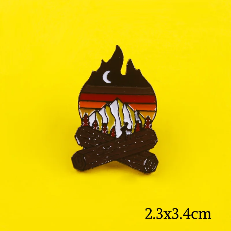 Горный эмали штырь приключений на открытом воздухе нашивки рюкзаке природные