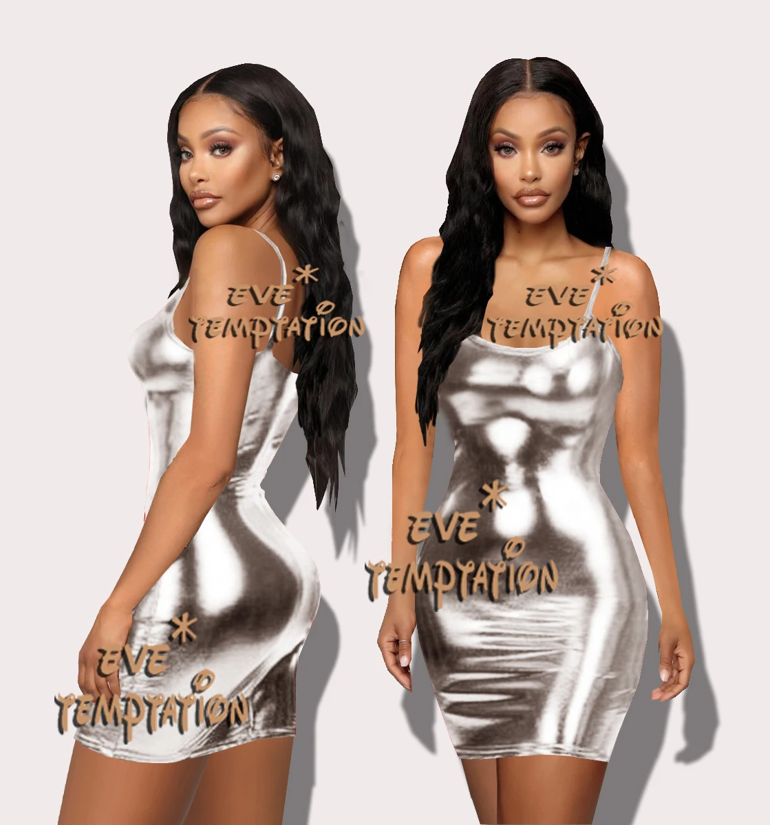 Сексуальное нижнее белье из искусственной кожи с блестящим ПВХ Babydoll трико без