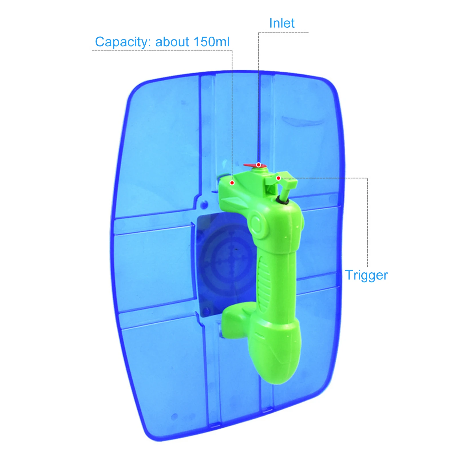 

New Target Shield Water Gun Summer Children Shield-shaped Water Spray Toy Water High Pressure Water Gun Beach Toys